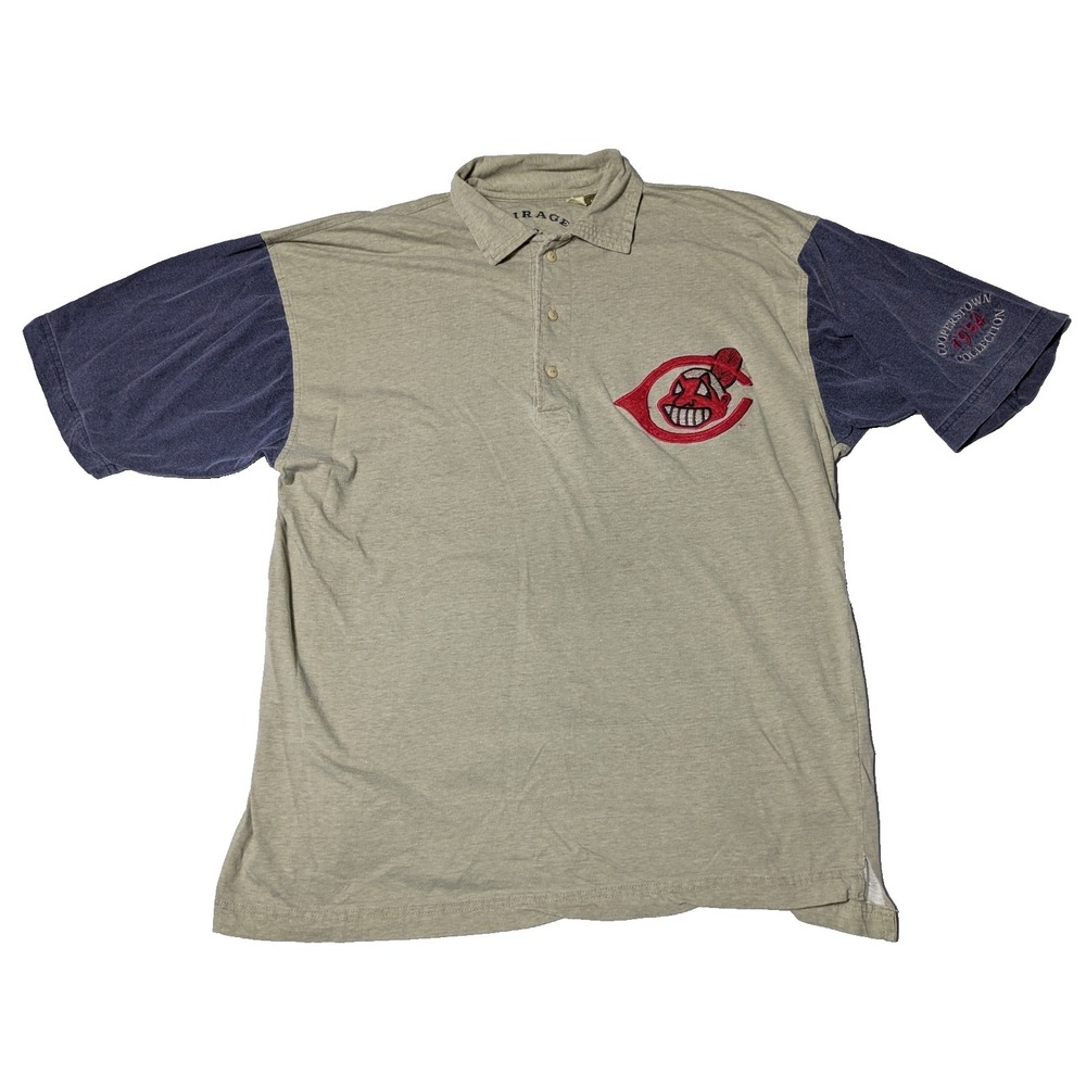 Cleveland Indians Chief Wahoo Retro 1954‎ Cooperstown Polo - Men Large